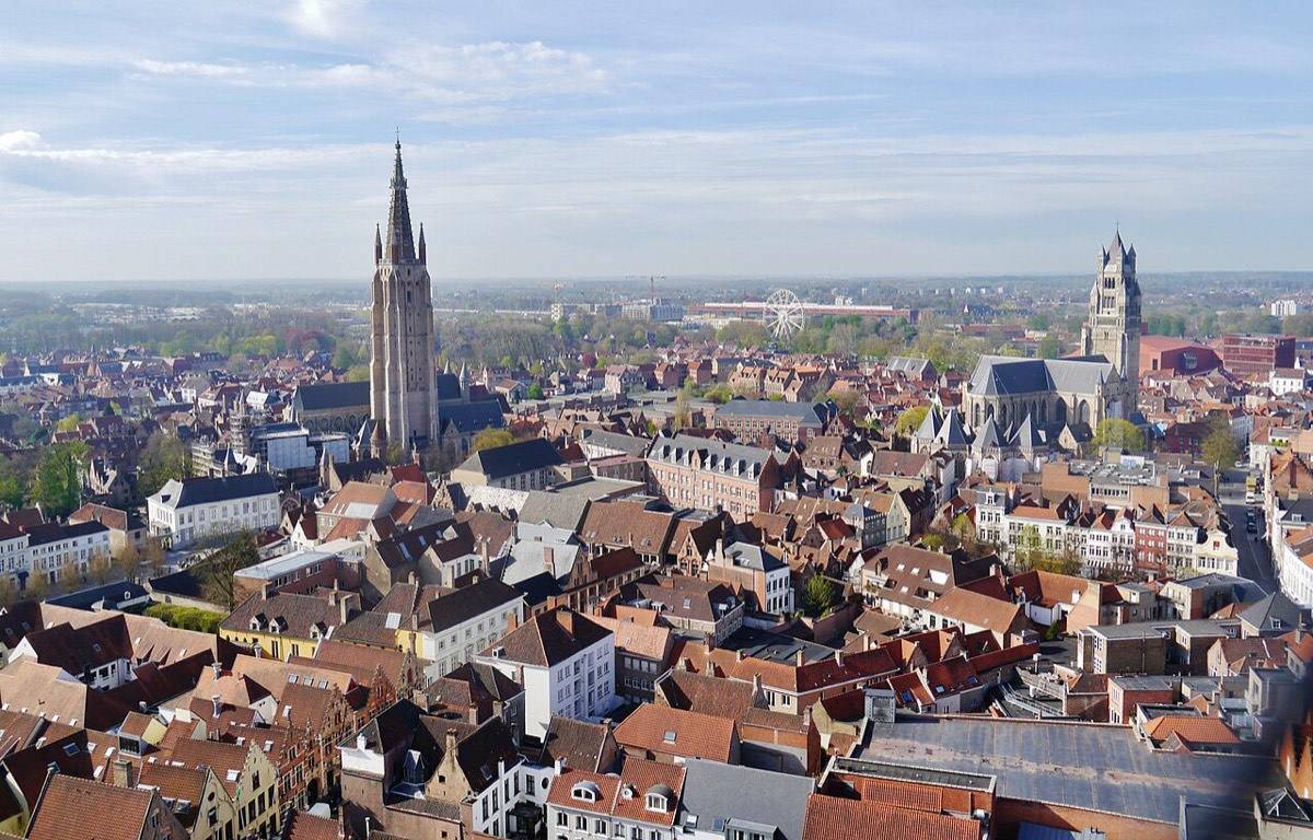 Les toits de Bruges vus depuis le Beffroi.