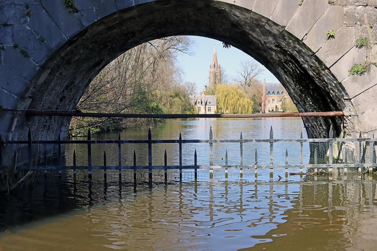 Le Minnewater (lac d'Amour), à Bruges.